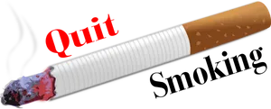 Quit Smoking Message Cigarette PNG Image