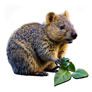 Quokka Eating Leaves Png Nca PNG Image