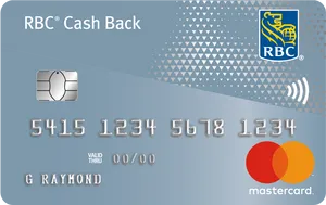 R B C Mastercard Cash Back Credit Card PNG Image