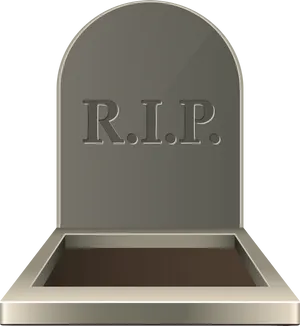 R I P Tombstone Graphic PNG Image