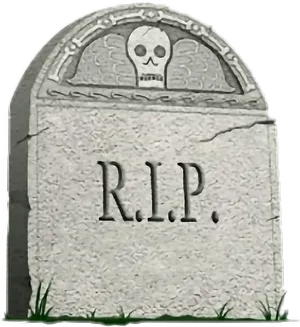 R I P Tombstonewith Skull PNG Image