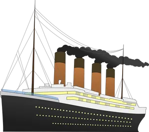 R M S Titanic Illustration PNG Image