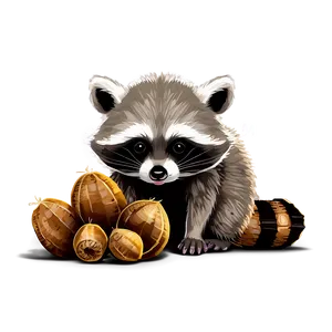 Raccoon With Acorn Png 33 PNG Image