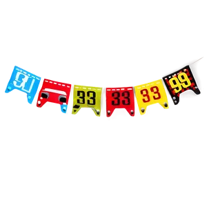 Race Car Speedy Birthday Banner Png 20 PNG Image