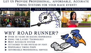 Race Timing Service Promotional Material PNG Image