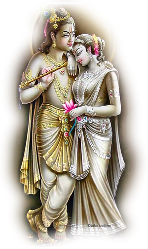 Radha Krishna Eternal Love PNG Image