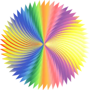 Radiant Color Wheel Abstract PNG Image