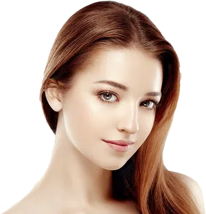 Radiant Complexion Beauty Portrait PNG Image