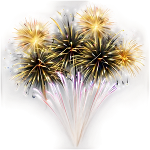 Radiant Gold Fireworks Png 06292024 PNG Image