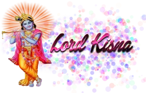 Radiant Lord Krishna Flute Graphic PNG Image