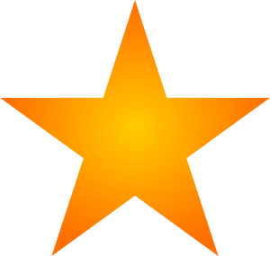 Radiant Orange Star Graphic PNG Image