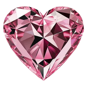 Radiant Pink Heart Diamond Graphic Png Qtg PNG Image