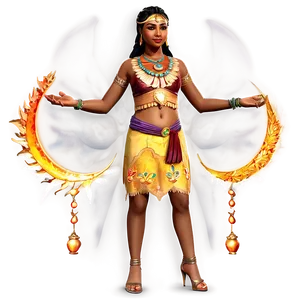 Radiant Sun Goddess Png Ank PNG Image