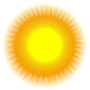 Radiant Sun Graphic PNG Image