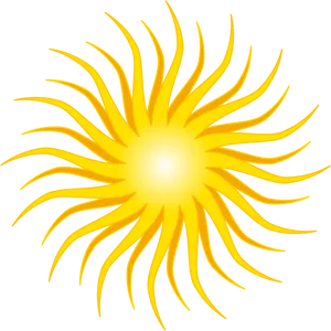 Radiant Sun Graphic PNG Image