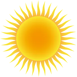 Radiant Sun Illustration PNG Image