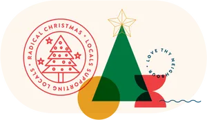 Radical Christmas Localism Graphic PNG Image