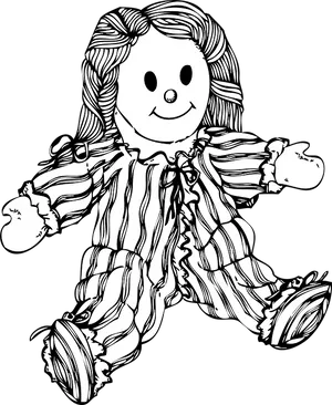 Rag Doll Sketch Illustration PNG Image