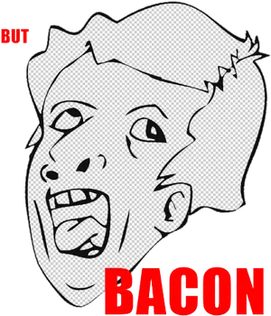 Rage Comic_ Bacon Obsession.png PNG Image