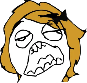 Rage Comic_ Face_of_ Disgust PNG Image