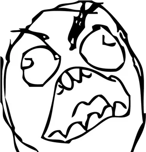 Rage Comic Yelling Face Meme.png PNG Image