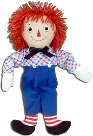 Raggedy Andy Doll Plush Toy PNG Image