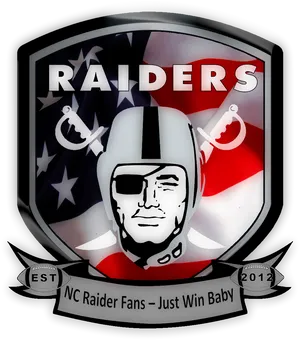 Raiders Fan Logo Design PNG Image