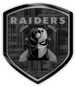 Raiders Logo Shield Design PNG Image