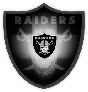 Raiders Team Logo Blackand White PNG Image