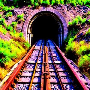 Railroad Tunnel Through Mountain Png 69 PNG Image