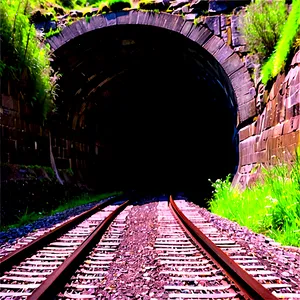 Railroad Tunnel Through Mountain Png Nsu PNG Image