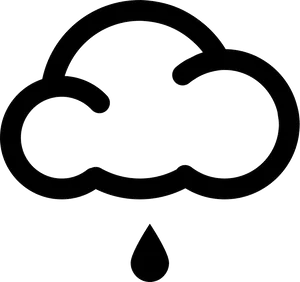 Rain Cloud Icon Simple PNG Image