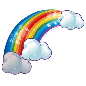 Rainbow Arc With Clouds Png Qwm PNG Image