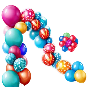 Rainbow Balloon Garland Setup Png 51 PNG Image