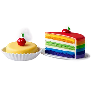 Rainbow Cake Emoji Png Ueg12 PNG Image