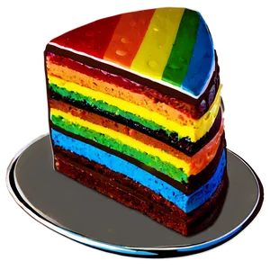 Rainbow Cake Slice Png Wqp PNG Image