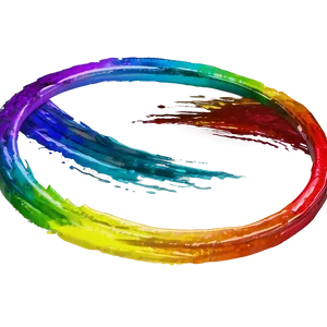 Rainbow Circle Brush Stroke Png Xlv PNG Image