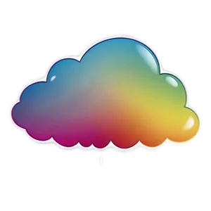 Rainbow Cloud Emoji Png Qmd57 PNG Image