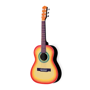 Rainbow Color Acoustic Guitar Png 06122024 PNG Image