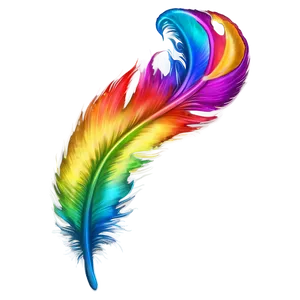 Rainbow Feather Plume PNG 54