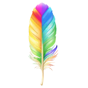 Rainbow Feather Plume Png Dua52 PNG Image