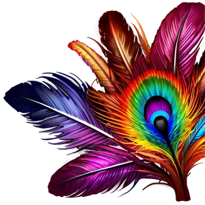 Rainbow Feather Plume Png Tpx31 PNG Image