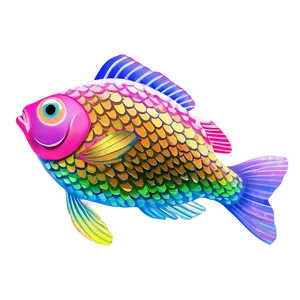 Rainbow Fish Scale Pattern Png 24 PNG Image