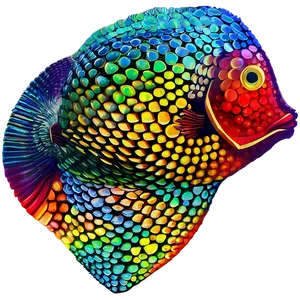 Rainbow Fish Scale Pattern Png 27 PNG Image