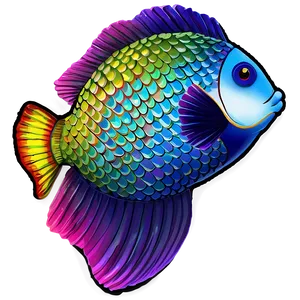 Rainbow Fish Scale Pattern Png Gcd PNG Image