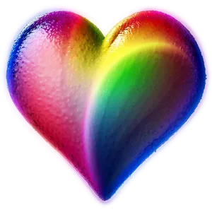 Rainbow Heart Art Png Fvm PNG Image