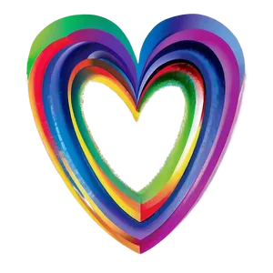 Rainbow Heart Pattern PNG 06252024 PNG