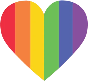 Rainbow Heart Symbol L G B T Q Representation PNG Image