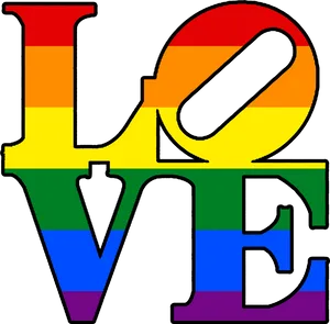 Rainbow Love Graphic PNG Image