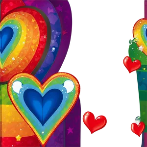 Rainbow Love Heart Png 06252024 PNG Image